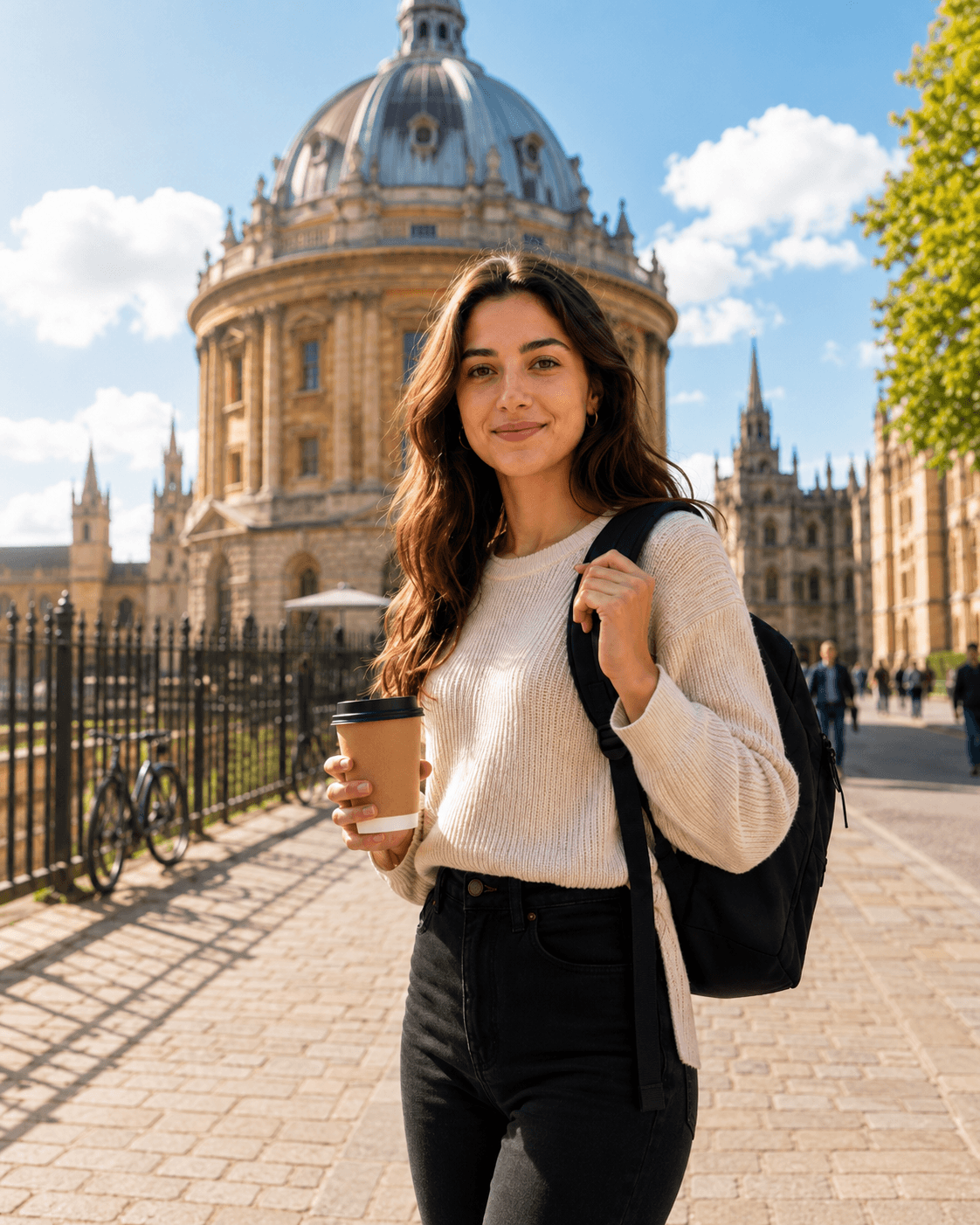 Oxford'da eğitim hayatına hazırlanan bir öğrenci